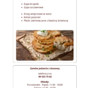 Beige and Brown Simple Food Special Menu Obiad w Diner Bistro & Catering Olsztyn